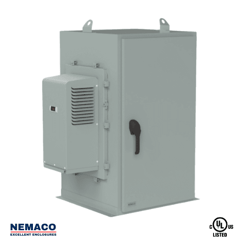 Nemaco ServerPro 4 NEMA 4 aluminum server rack enclosure, 1 front door, free standing